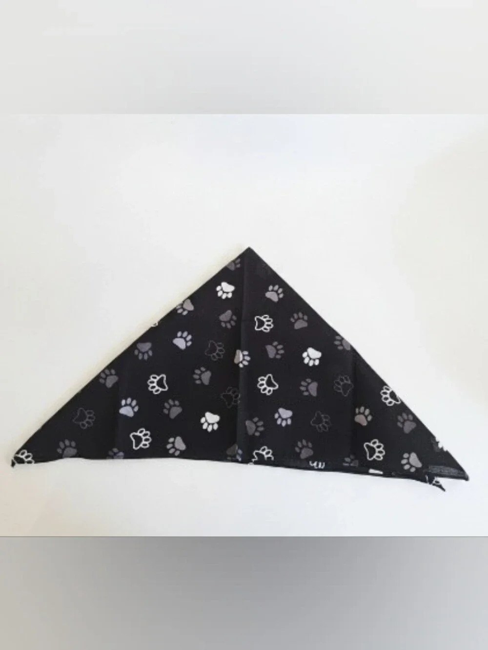 Bandana Black & Grey Paw Print